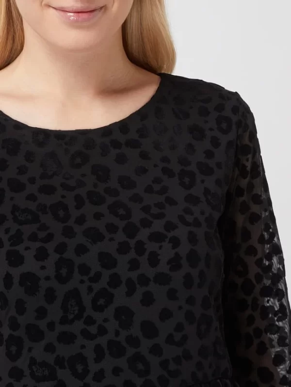 Pieces Midikleid Mit Ausbrenner-Effekt Modell ‘Dyma’ – Schwarz 4