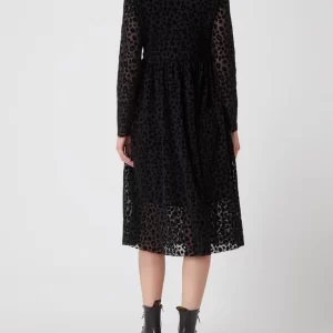 Pieces Midikleid Mit Ausbrenner-Effekt Modell ‘Dyma’ – Schwarz 12