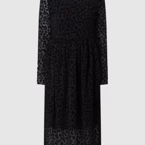 Pieces Midikleid Mit Ausbrenner-Effekt Modell ‘Dyma’ – Schwarz 8