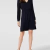 Armedangels Knielanges Kleid Mit V-Ausschnitt Modell ‘Desiraa’ – Marineblau 17