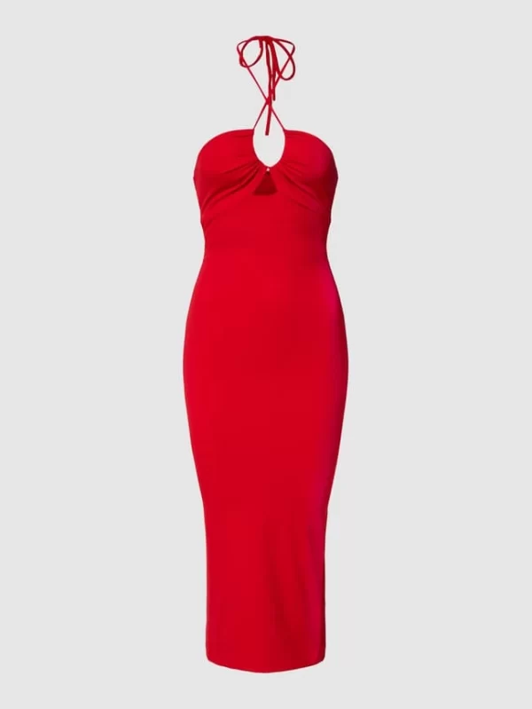 Bardot Midikleid Mit Neckholder Modell ‘KIKI HALTER MIDI DRESS’ – Rot 3