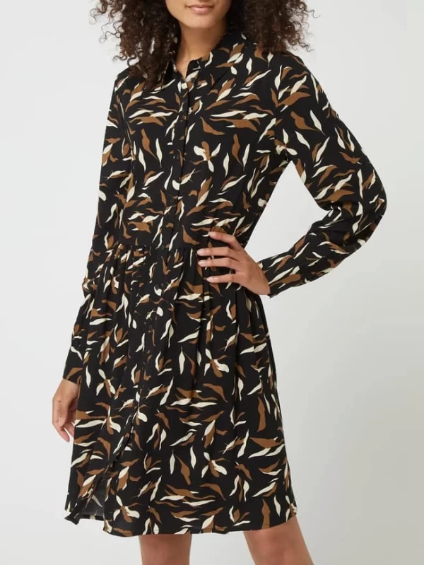 Object Blusenkleid Mit Allover-Muster Modell ‘Lorena’ – Schwarz 5