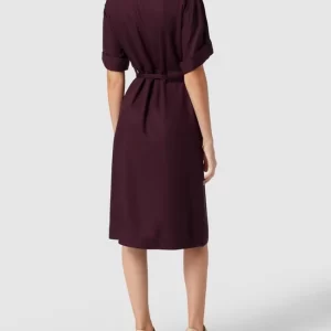 Armedangels Hemdblusenkleid Mit Strukturmuster Modell ‘Aamrei’ – Bordeaux Rot 15