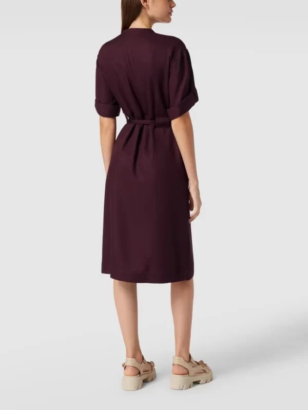 Armedangels Hemdblusenkleid Mit Strukturmuster Modell ‘Aamrei’ – Bordeaux Rot 6