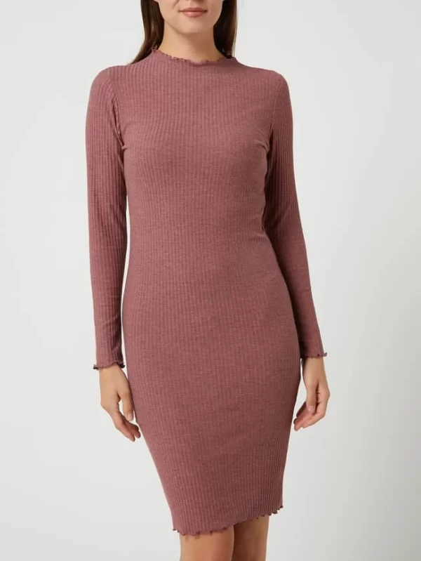 Only Kleid Mit Rippenstruktur Modell ‘Emma’ – Mauve 5