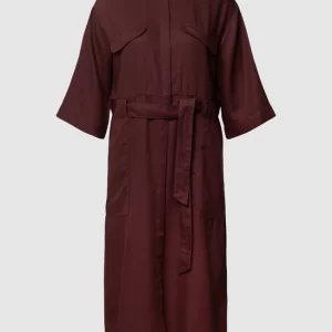 Armedangels Hemdblusenkleid Mit Strukturmuster Modell ‘Aamrei’ – Bordeaux Rot 9