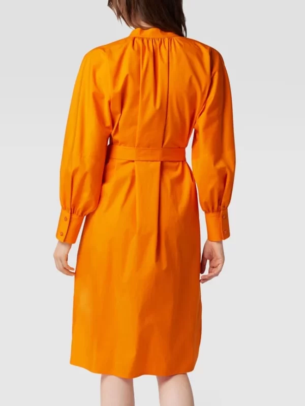 BOSS Midikleid Mit Taillengürtel Modell ‘Dapera’ – Orange 6