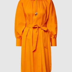 BOSS Midikleid Mit Taillengürtel Modell ‘Dapera’ – Orange 9