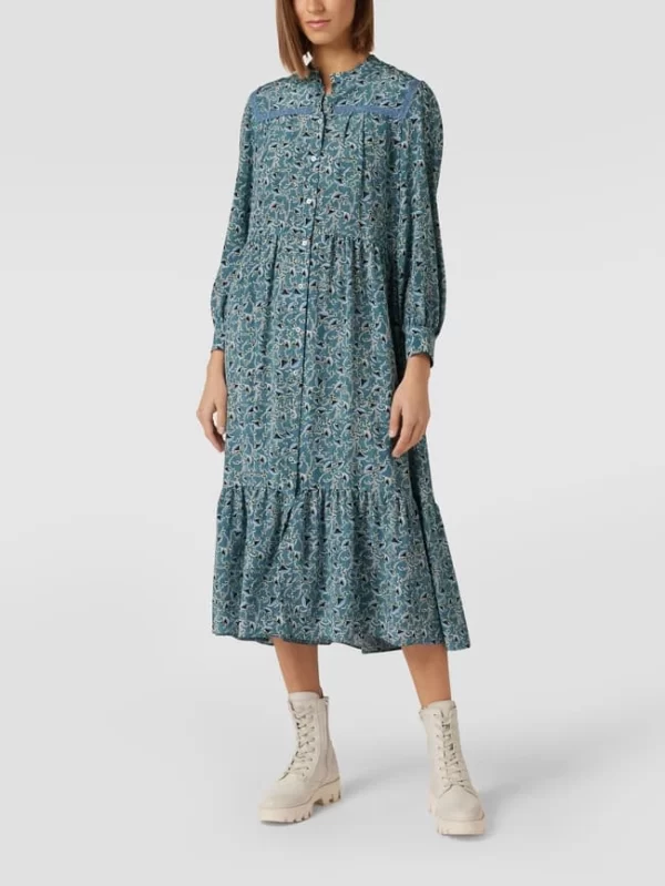 Weekend Max Mara Blusenkleid Aus Seide In Midilänge Modell ‘Calore’ – Aqua Blau 5