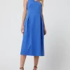 Montego Midikleid Mit Kellerfalten – Blau 19