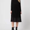Pieces Midikleid Mit Ausbrenner-Effekt Modell ‘Dyma’ – Schwarz 19