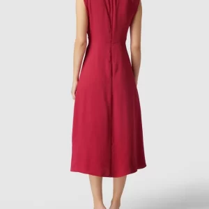 Mango Midikleid Mit Schulterpolstern – Fuchsia 15