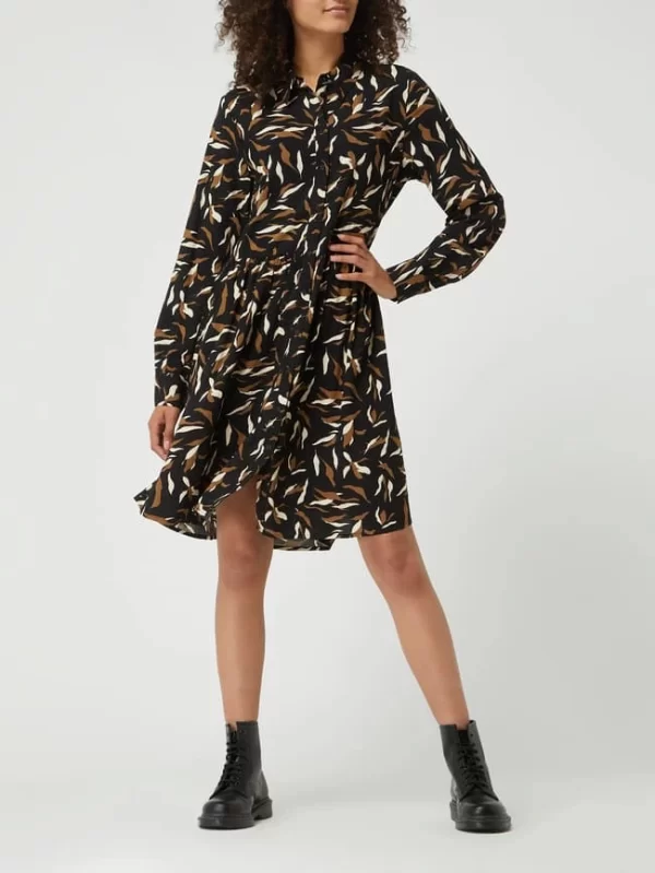 Object Blusenkleid Mit Allover-Muster Modell ‘Lorena’ – Schwarz 1