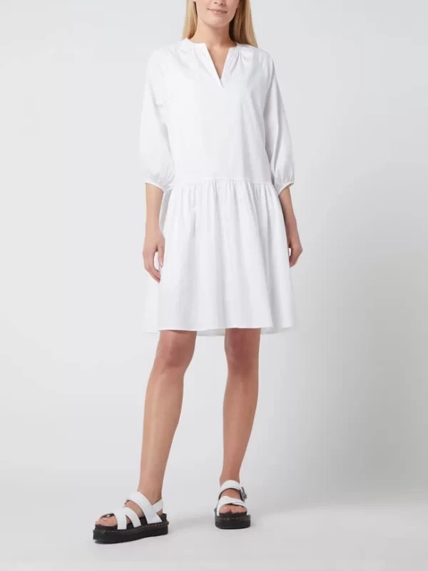 Risy & Jerfs Kleid Mit Tunikakragen Modell ‘Marsala’ – Weiß 1