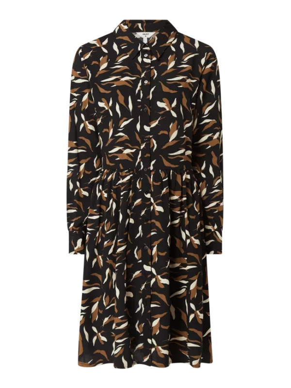 Object Blusenkleid Mit Allover-Muster Modell ‘Lorena’ – Schwarz 3