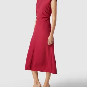 Mango Midikleid Mit Schulterpolstern – Fuchsia 13