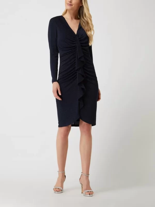 Vera Mont Cocktailkleid Mit Volant – Dunkelblau 1