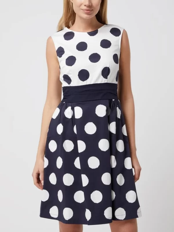APART Kleid Mit Polka Dots – Marineblau 5
