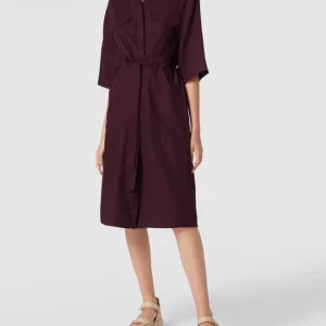 Armedangels Hemdblusenkleid Mit Strukturmuster Modell ‘Aamrei’ – Bordeaux Rot 13