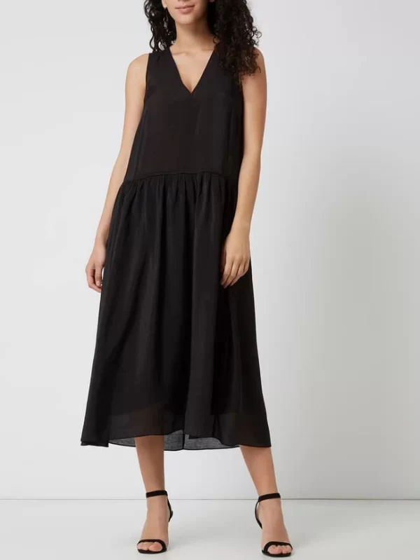 InWear Kleid Mit Raffungen Modell ‘Delicia’ – Schwarz 1